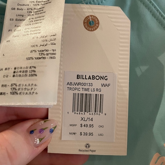 Blue Billabong rashguard - Picture 4 of 6